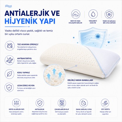 Vasko Hava Kanallı Visco Yastık